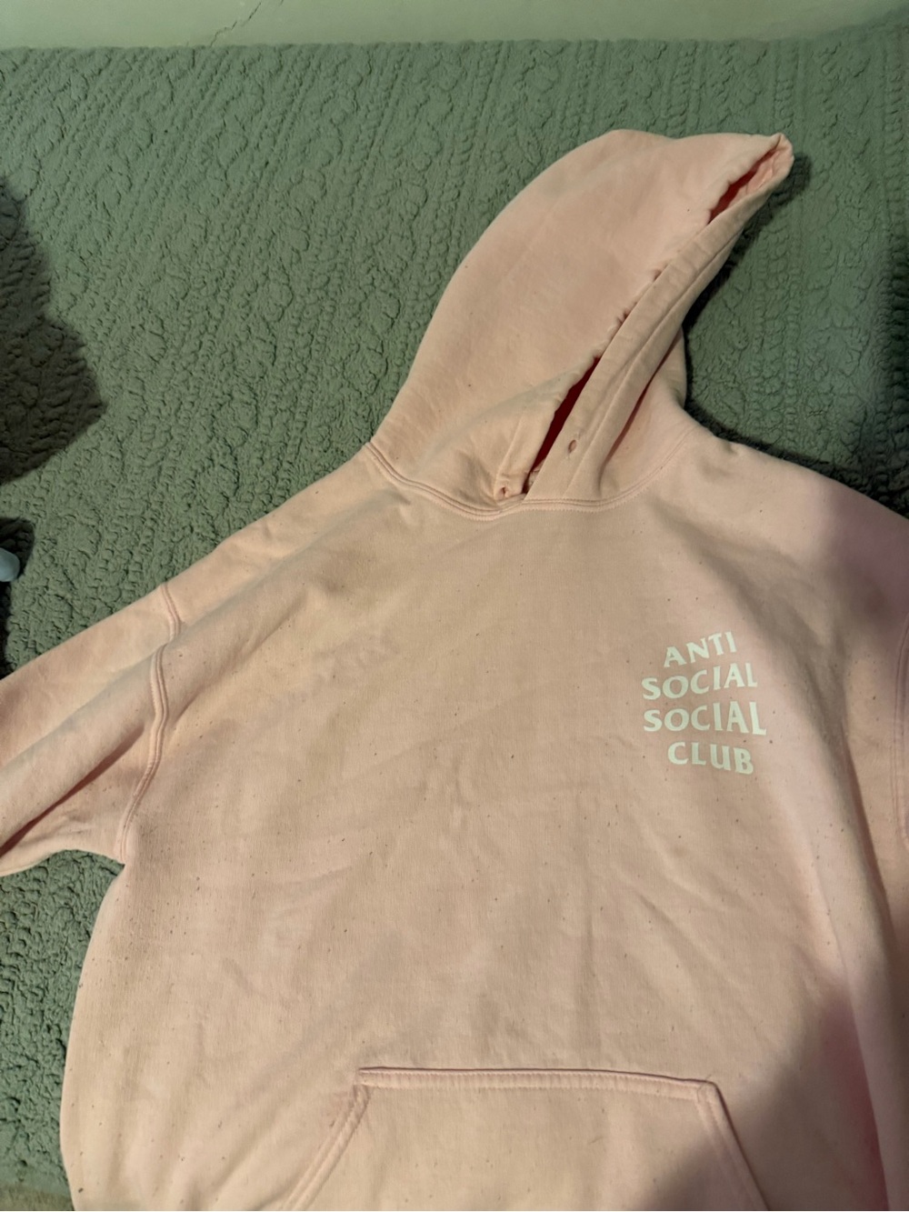 Anti Social Social Club Pink Pullover Hoodie